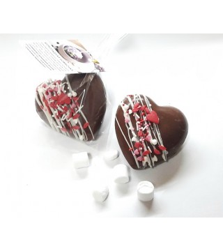 Шоколадная бомбочка с маршмеллоу "Сердце"